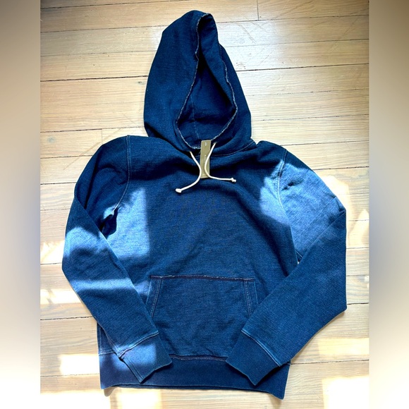 JCREW blue denim Hoodie - Picture 1 of 5